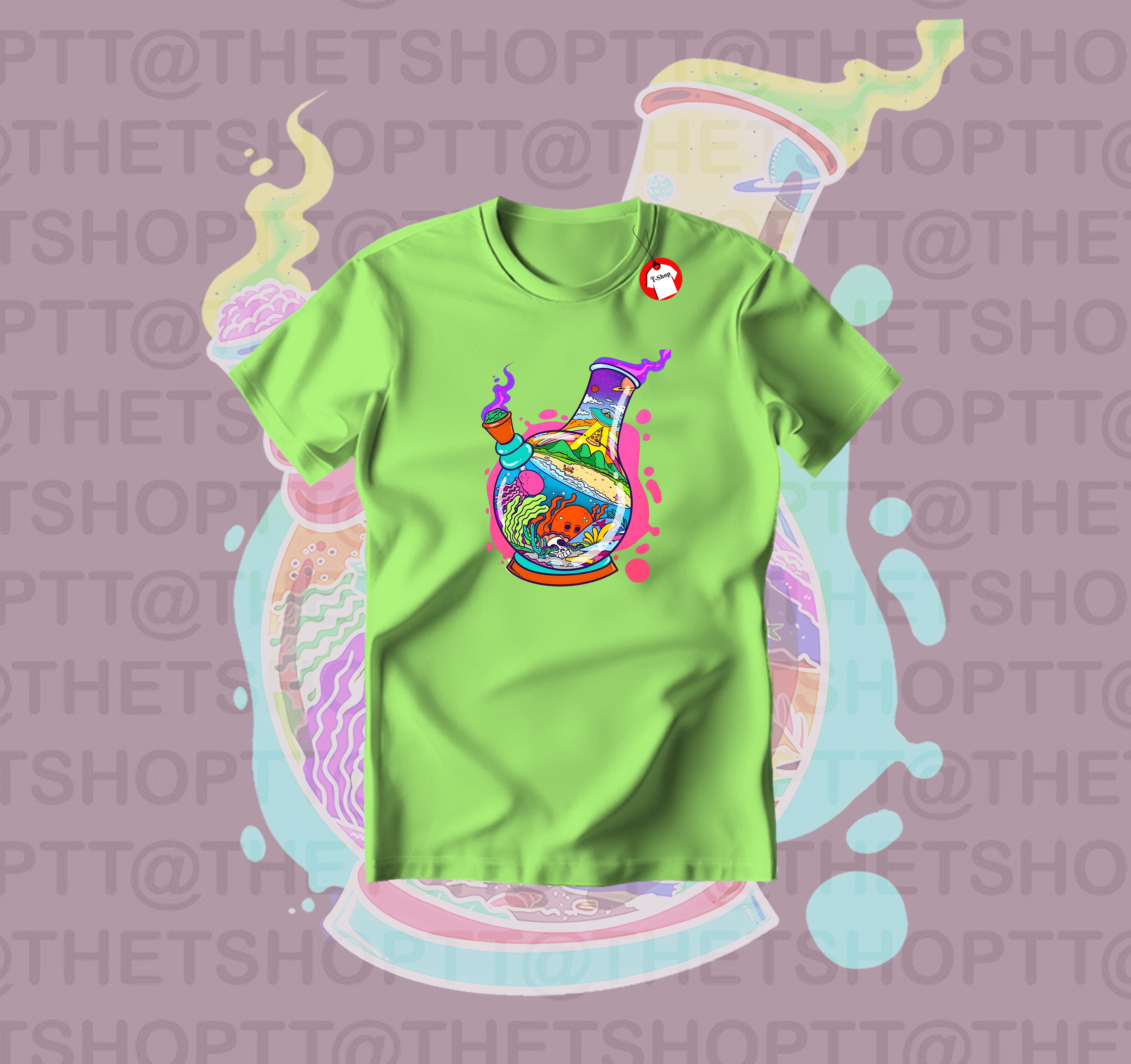 Abstract Bong Tee