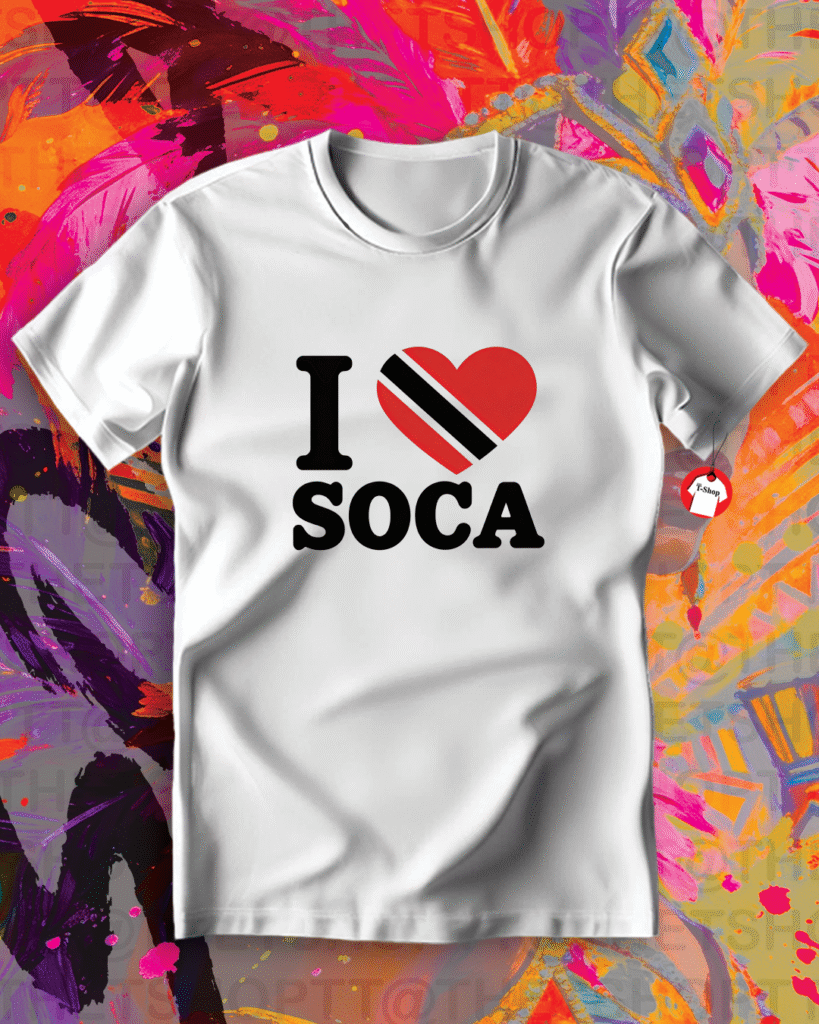 i love soca white T