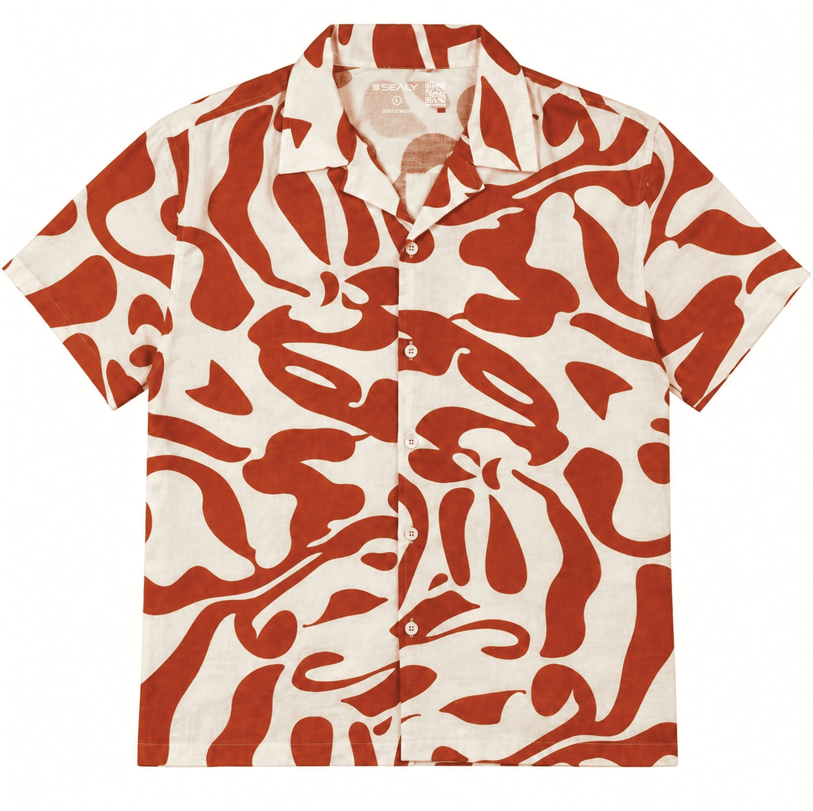White and Rust Shirt